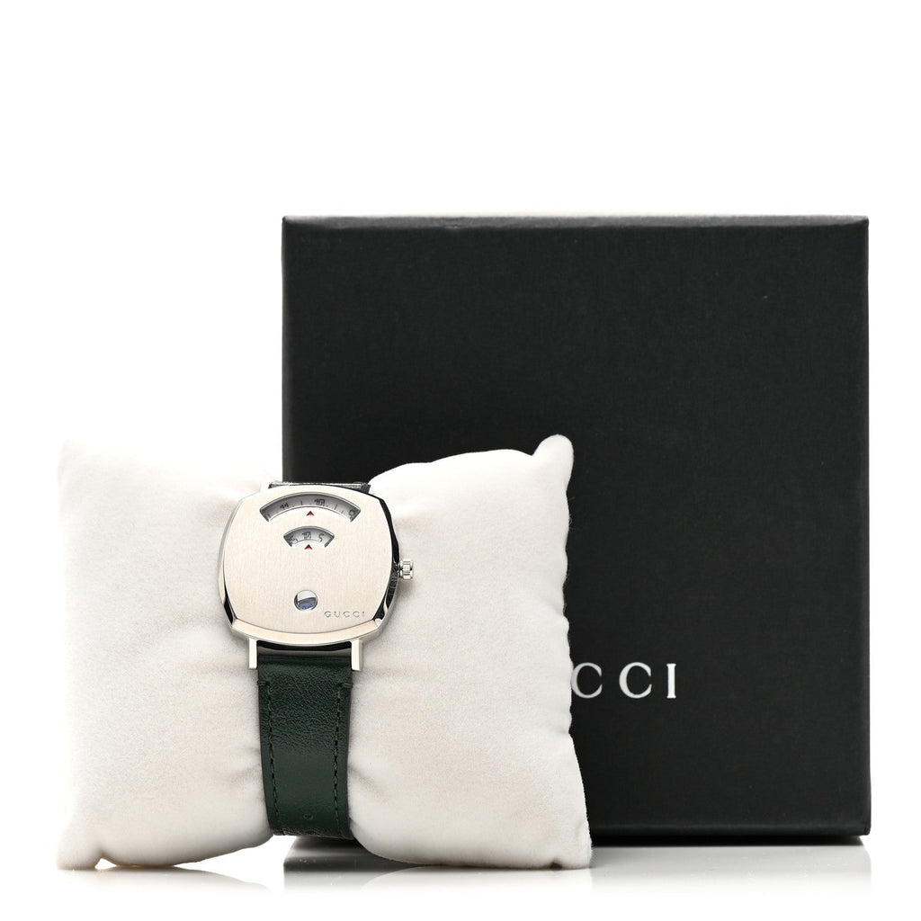 Gucci Stainless Steel Calfskin 35mm Grip Quartz Watch Green
