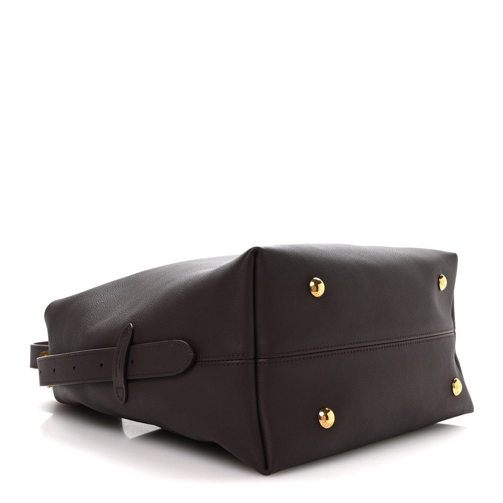 Louis Vuitton Grained Calfskin Low Key Hobo MM Chocolate