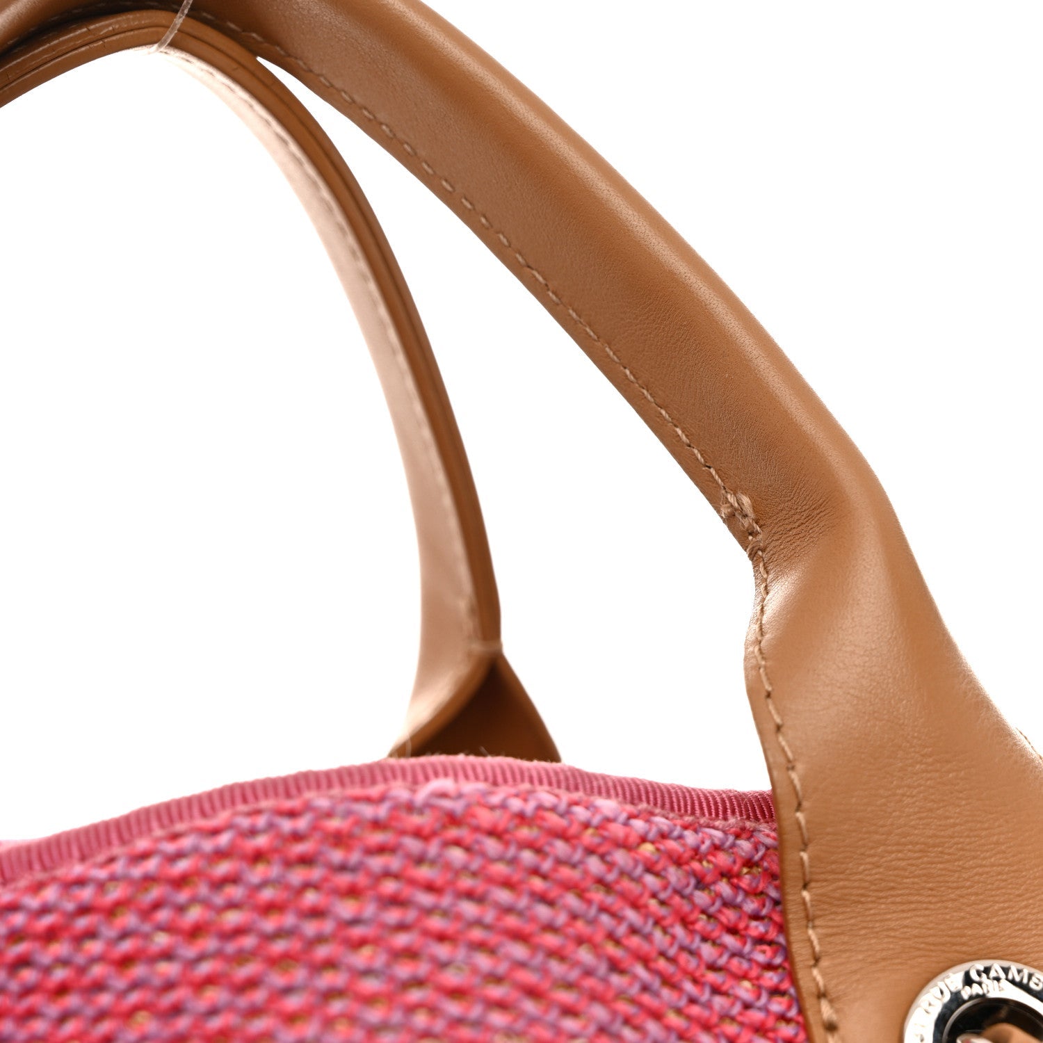 Chanel Mixed Fibers Large Shopping Bag Pink Beige