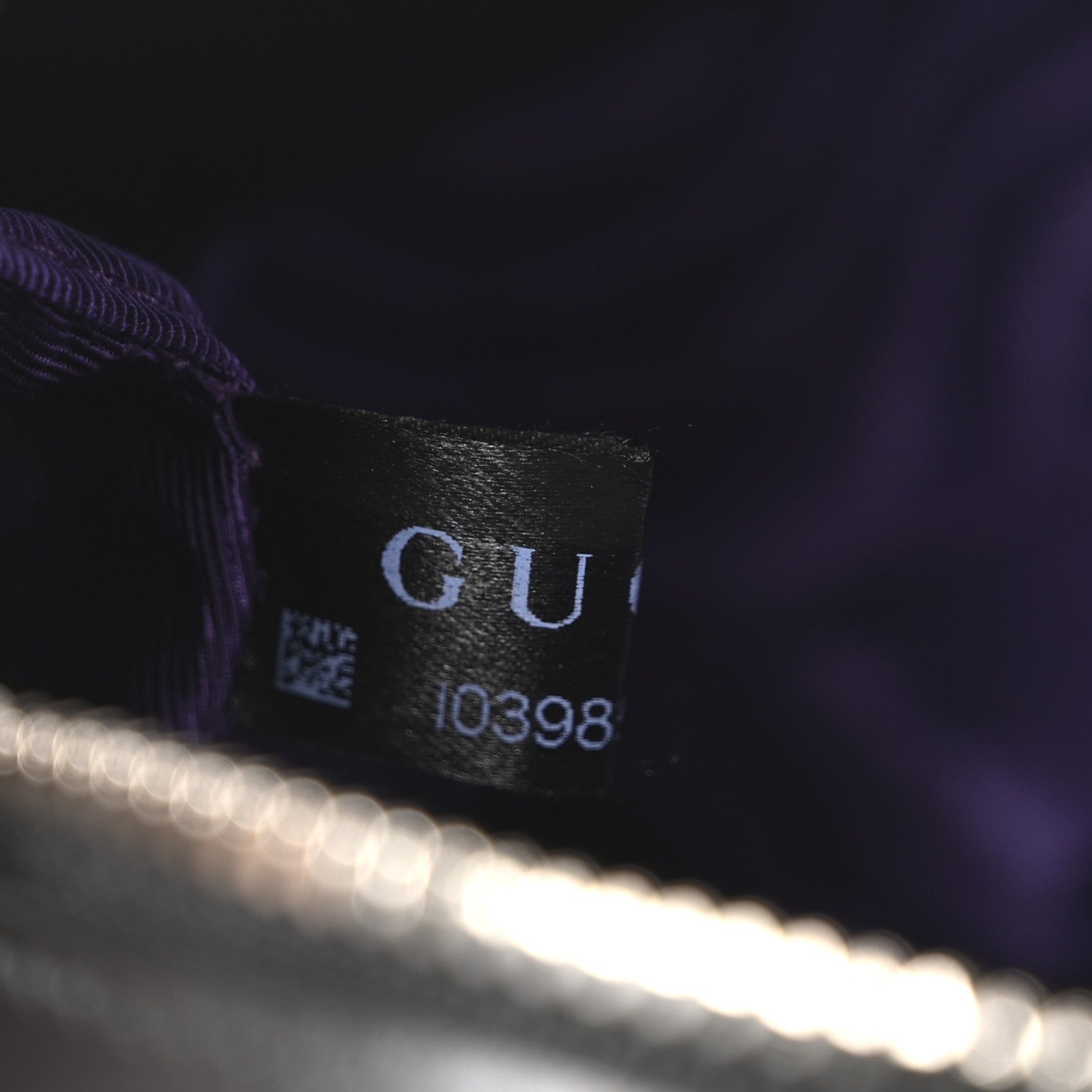 Gucci Nylon Calfskin Enamel GG Matelasse Mini Bowler Bag Black