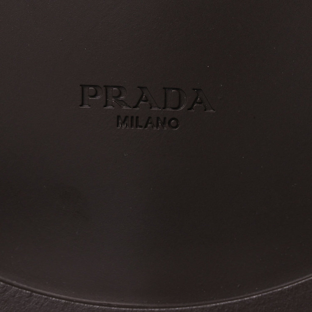 Prada Spazzolato Fume Re-Edition 1996 Buckle Sandals 41 Bruciato