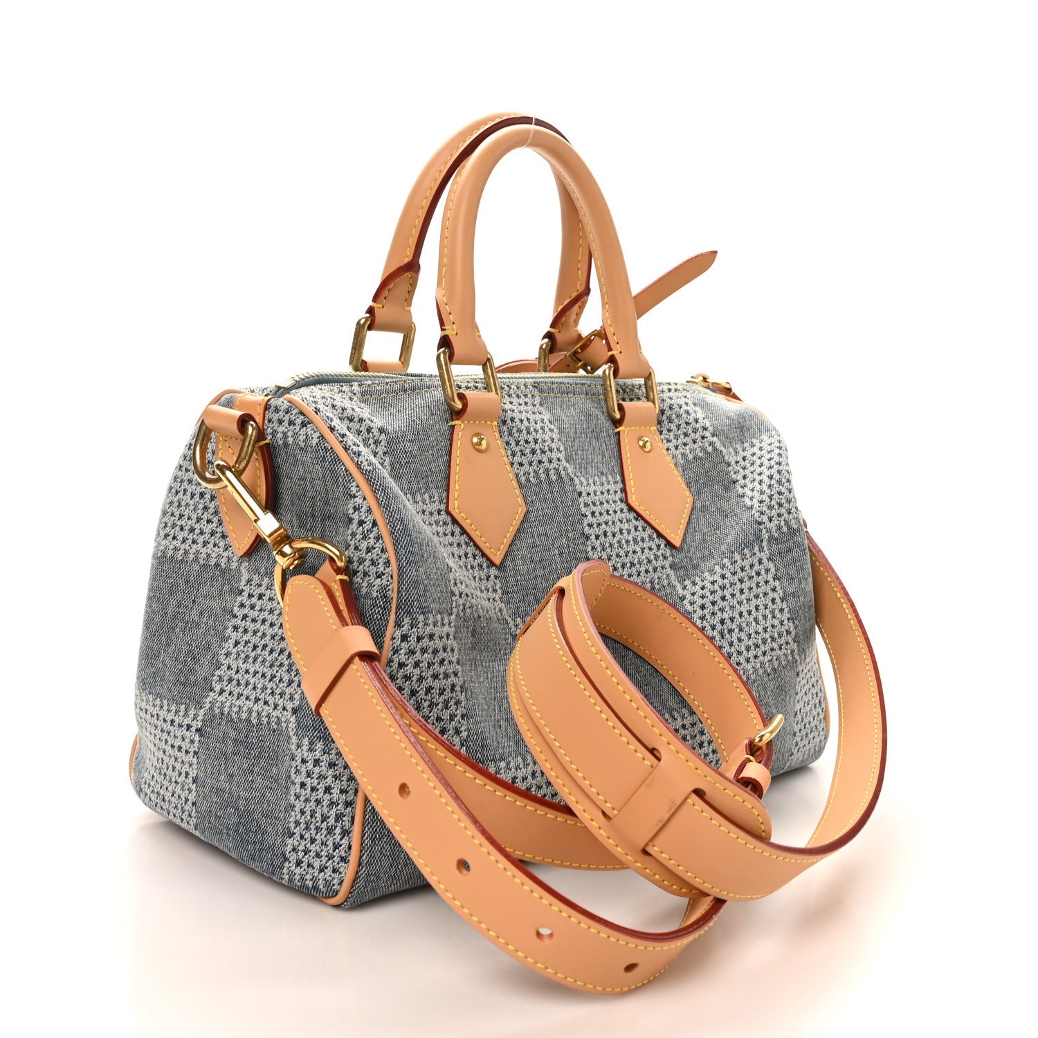 Louis Vuitton Damier Denim 3D Speedy Bandouliere 25 Bleu