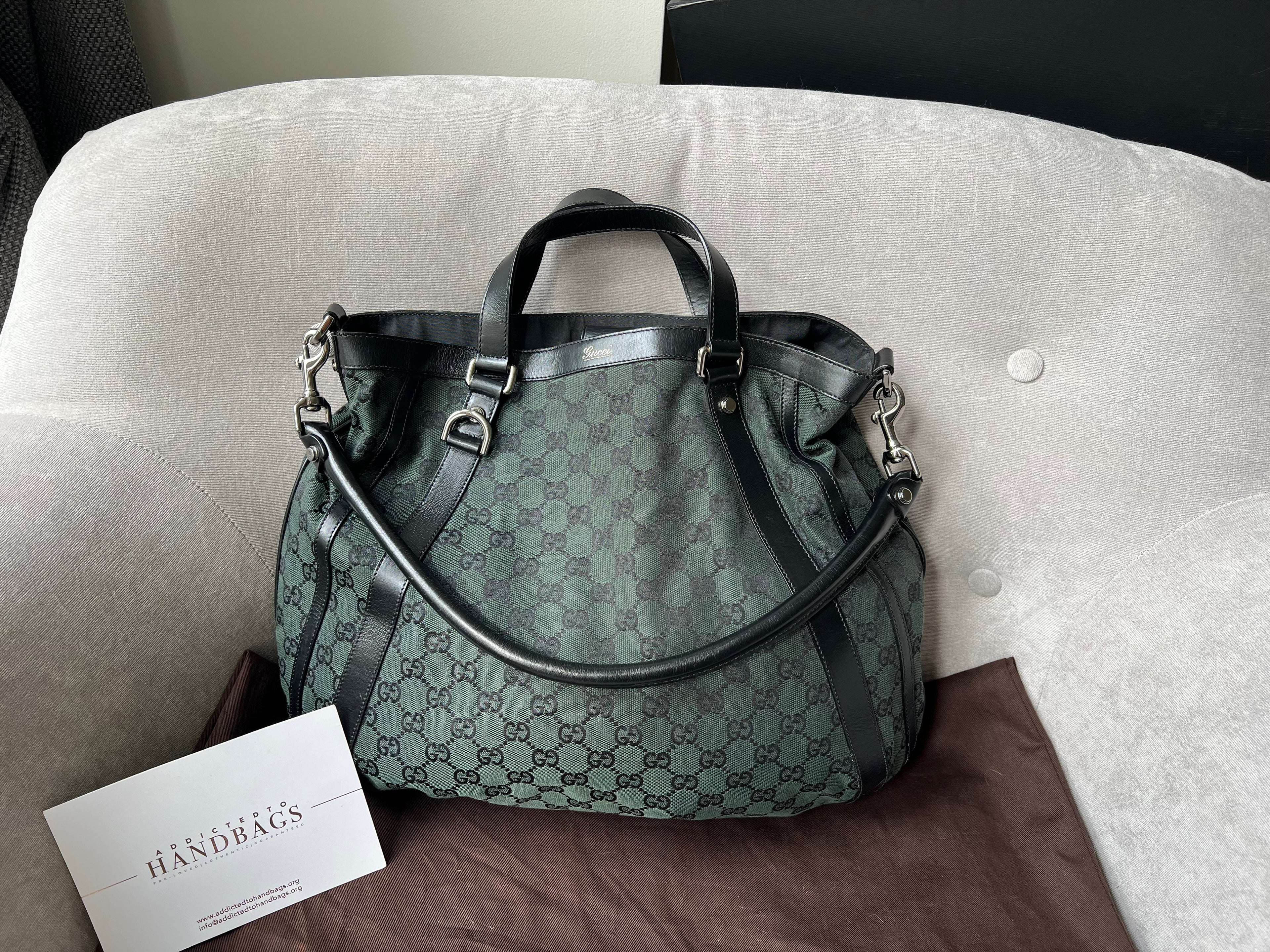 Gucci Abbey Convertible GG Canvas Tote