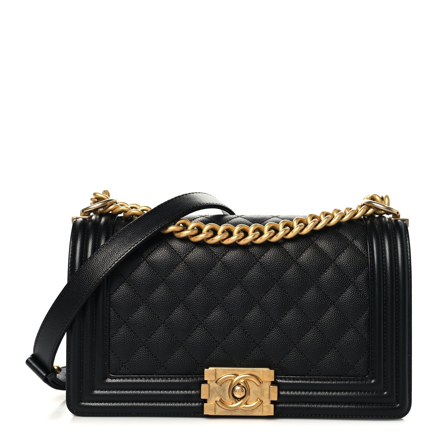 Chanel Caviar Quilted Medium Boy Flap Black