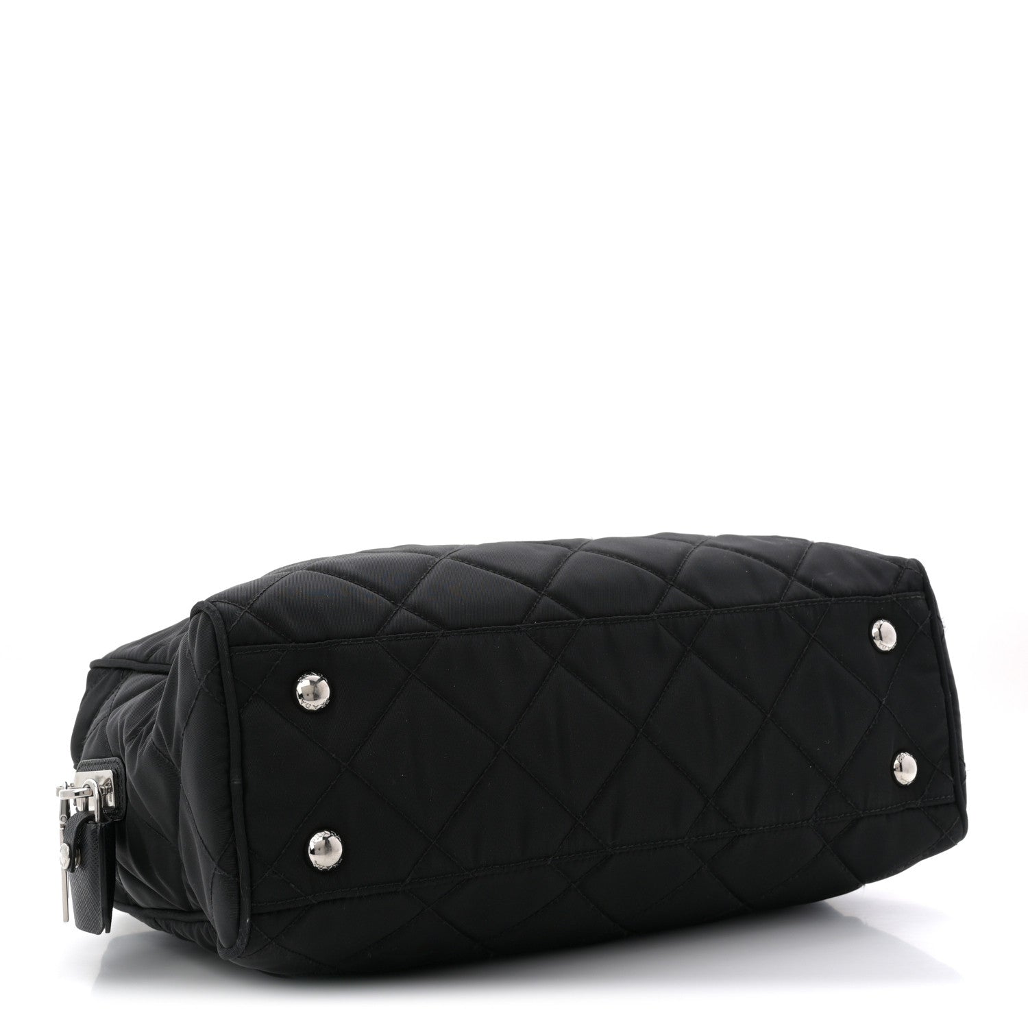 Prada Nylon Tessuto Impuntu Quilted Shoulder Bag Black