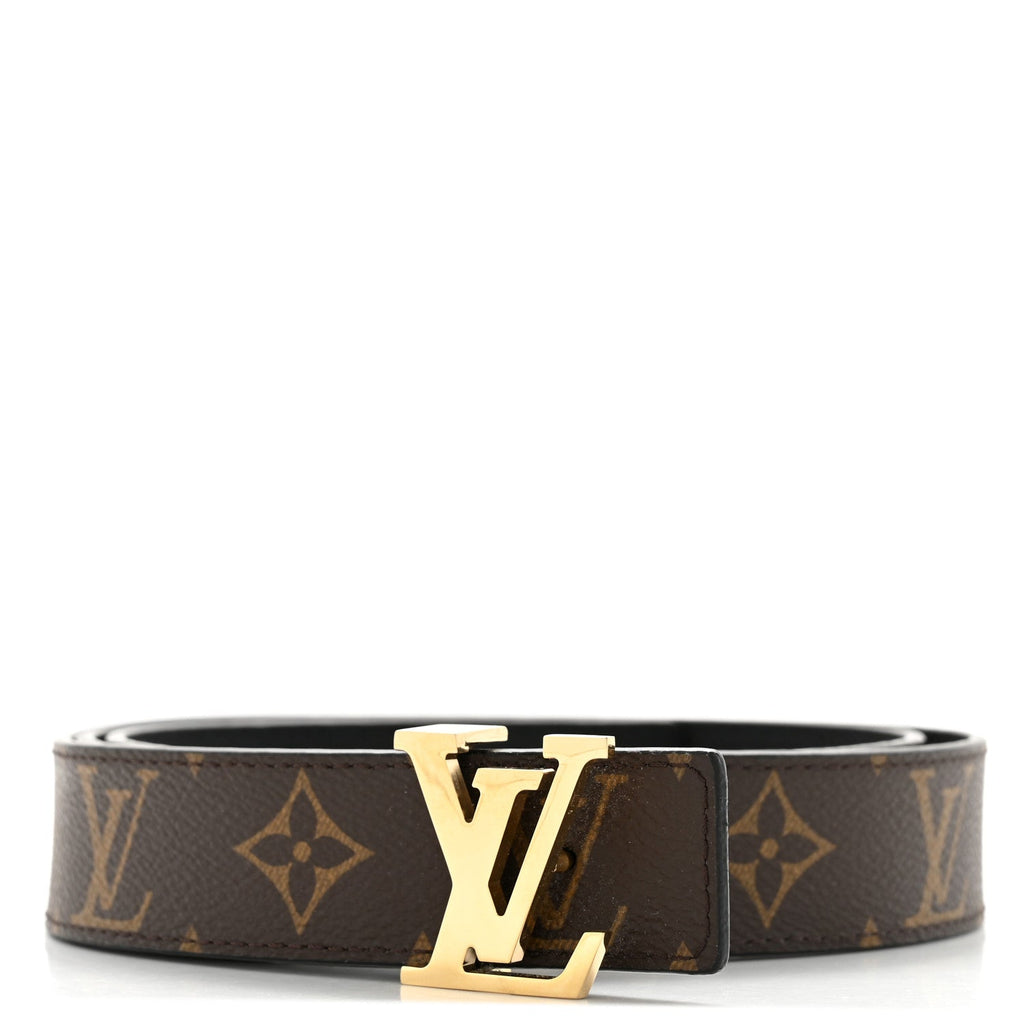 Louis Vuitton Calfskin Monogram 30mm LV Initiales Reversible Belt 100 40 Black