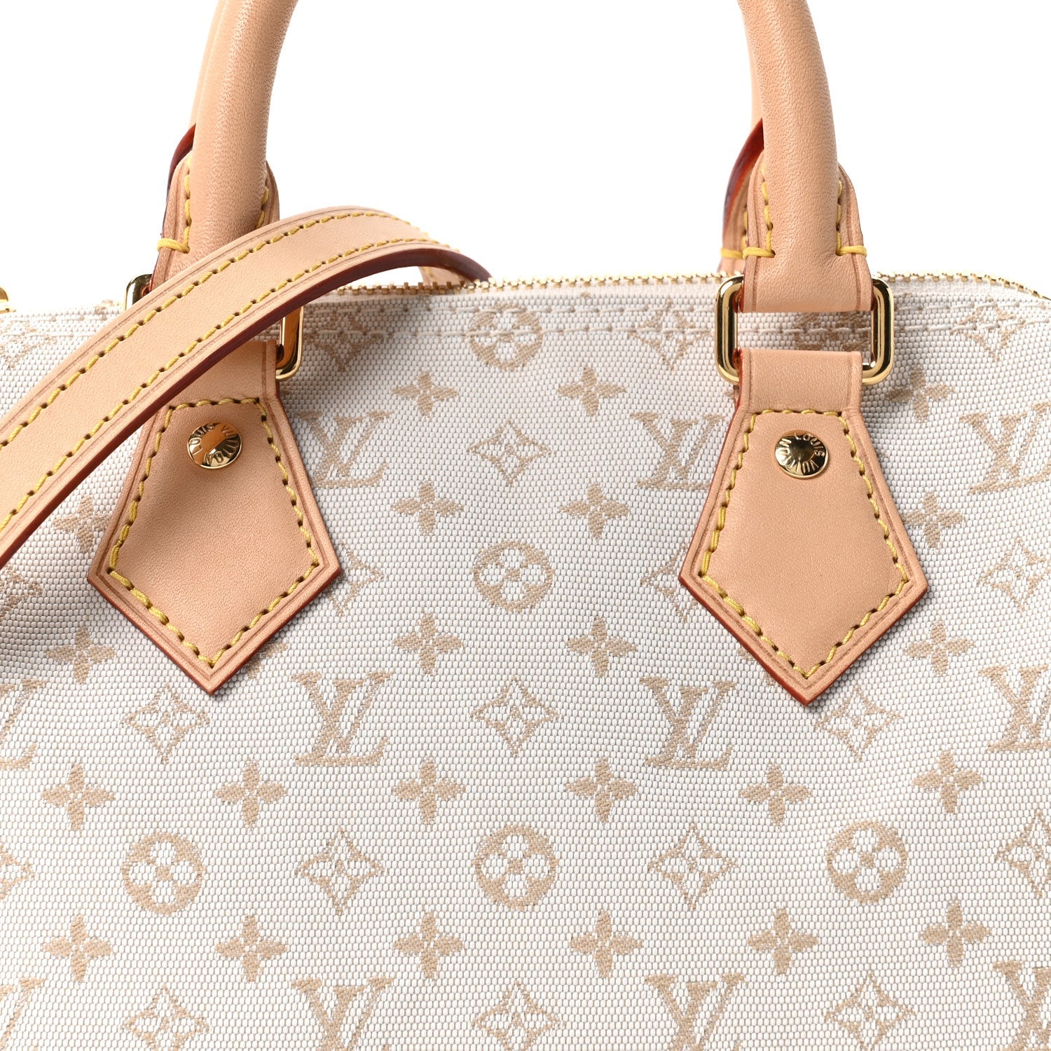 Louis Vuitton Monogram Mini Jacquard Speedy Bandouliere 20 Mastic Cream