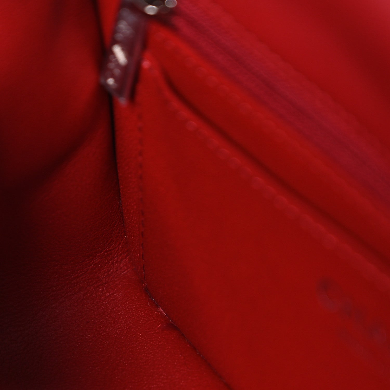 Chanel Lambskin Quilted Mini Rectangular Flap Red
