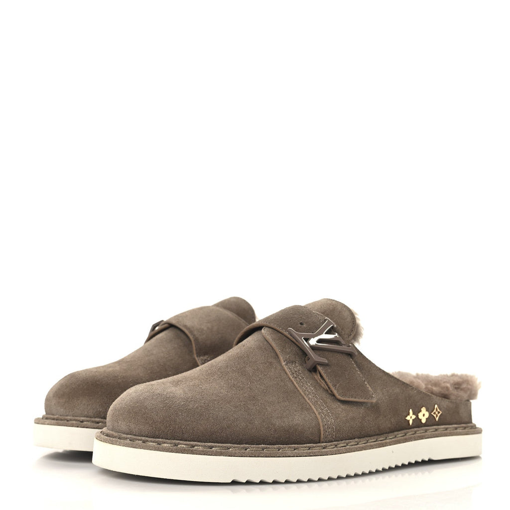 Louis Vuitton Monogram Fur LV Easy Mule 6 Brown