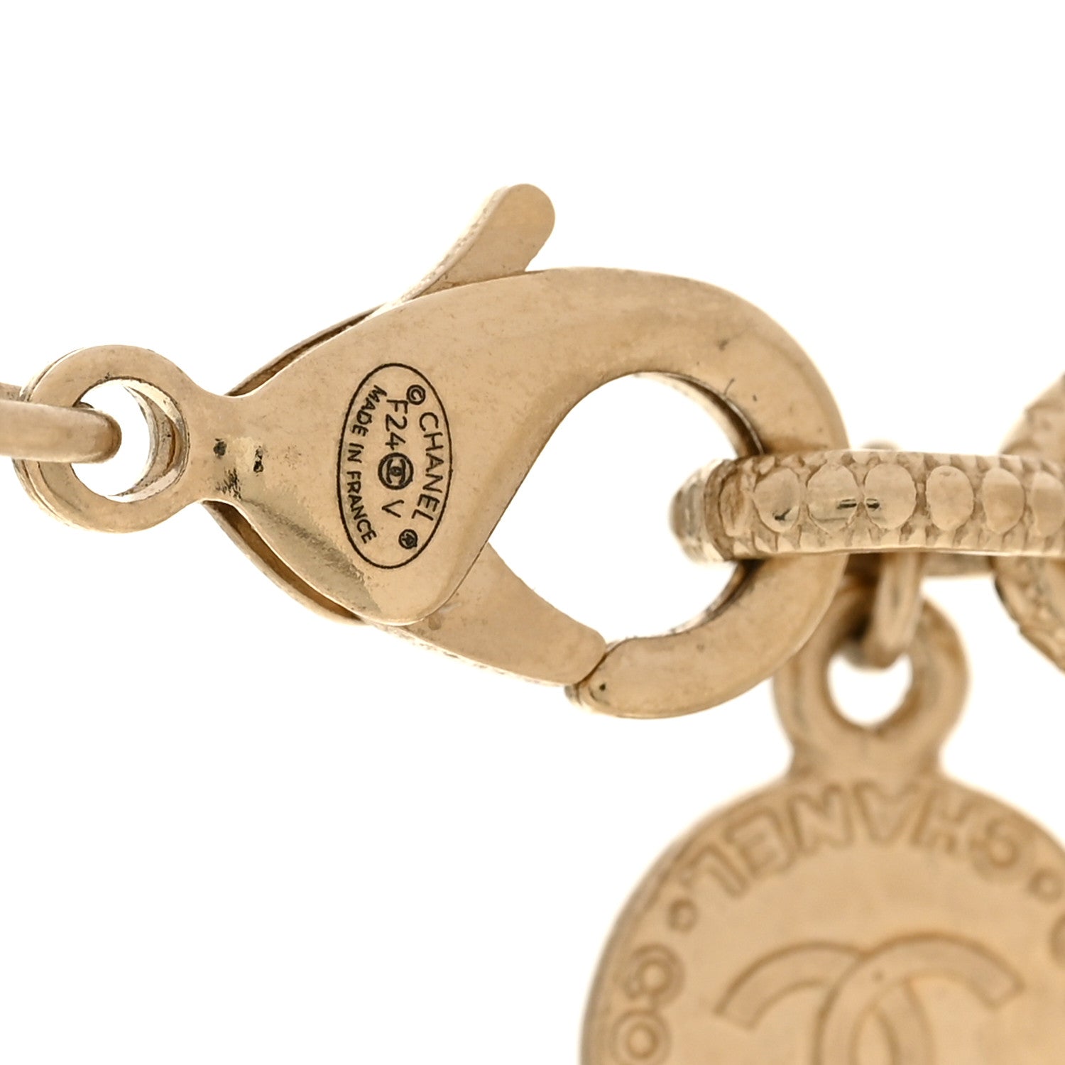 Pearl CC 100th Anniversary Necklace Light Gold