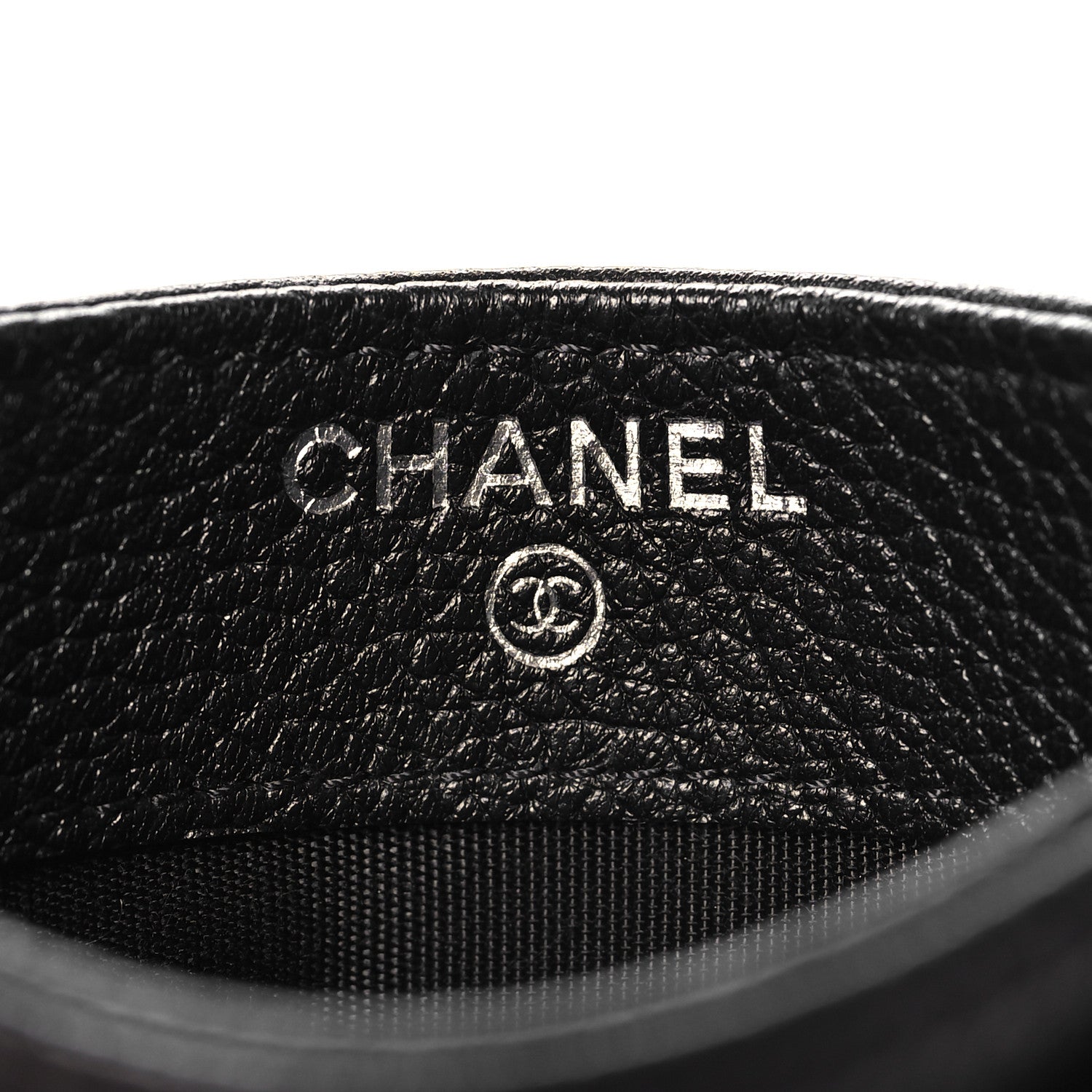 Grained Calfskin CC Card Holder Black
