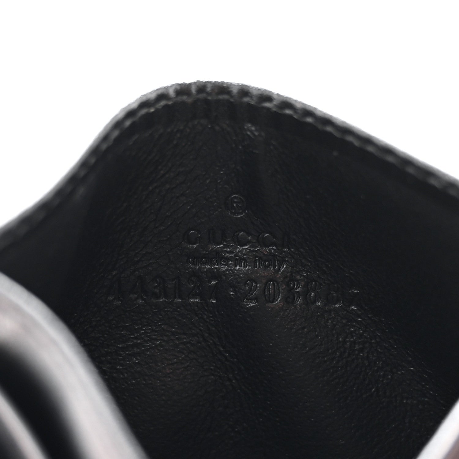 Gucci Calfskin Matelasse GG Marmont Card Holder Black