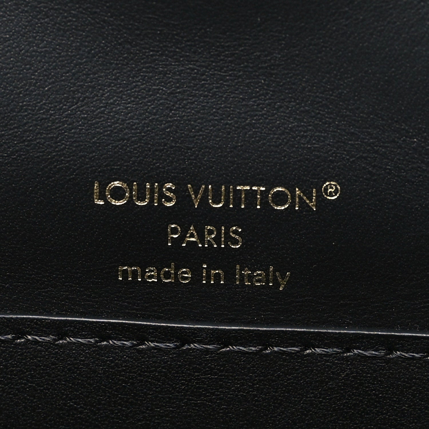 Louis Vuitton Lambskin Malletage Wallet On Chain GO-14 Black