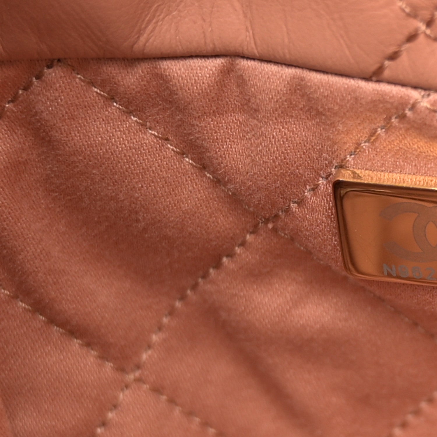 Chanel Shiny Calfskin Quilted Chanel 22 Brown