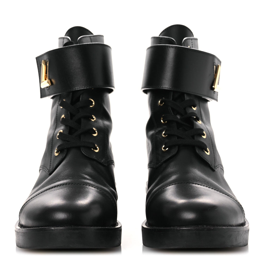 Louis Vuitton Calfskin Wonderland Ranger Boots 41 Black