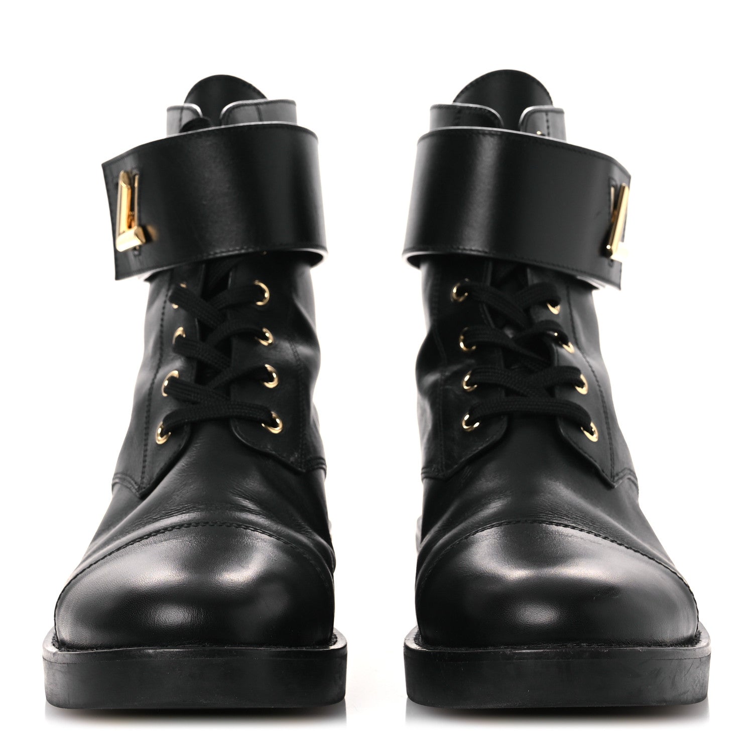 Louis Vuitton Calfskin Wonderland Ranger Boots 41 Black