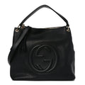Gucci Pebbled Calfskin Large Soho Hobo Black