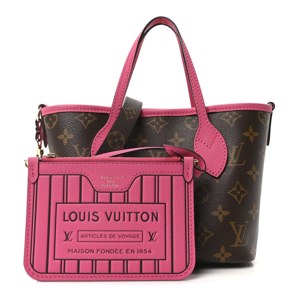 Louis Vuitton Monogram Neverfull Inside Out Bandouliere BB Rose Pondichery