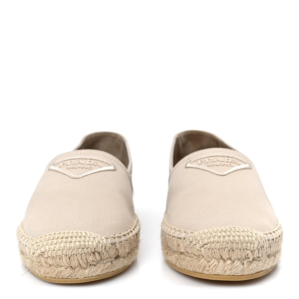 Prada Gabardine Logo Espadrilles 36 Corda