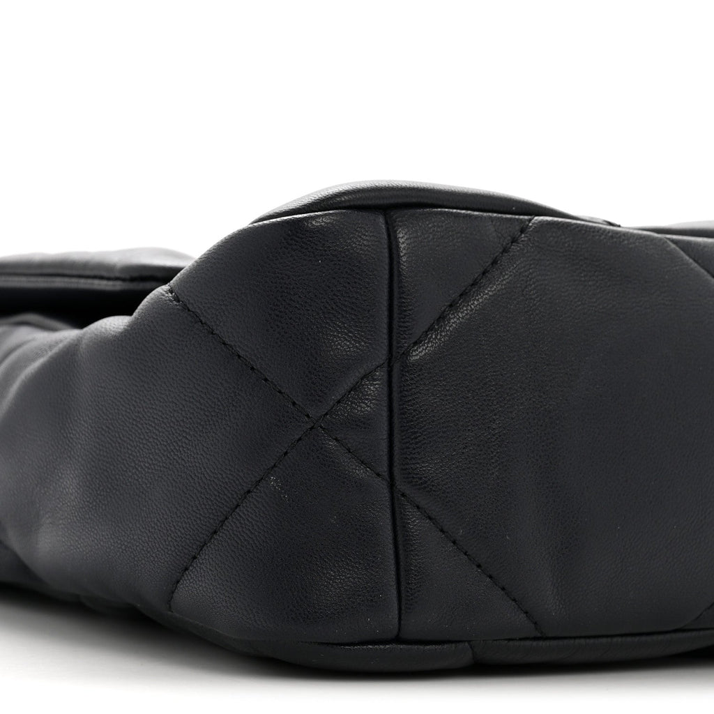 Chanel Goatskin Quilted Medium Chanel 19 Flap Navy Blue