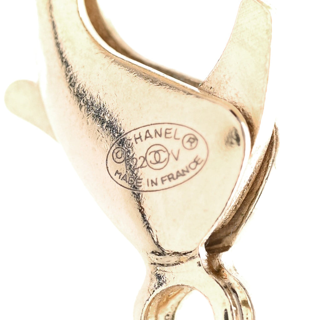 Pearl CC 100th Anniversary Necklace Light Gold