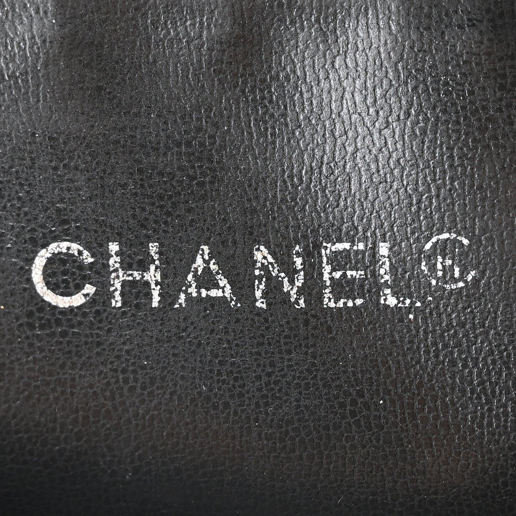 Chanel Calfskin Quilted CC Shopping Tote Black