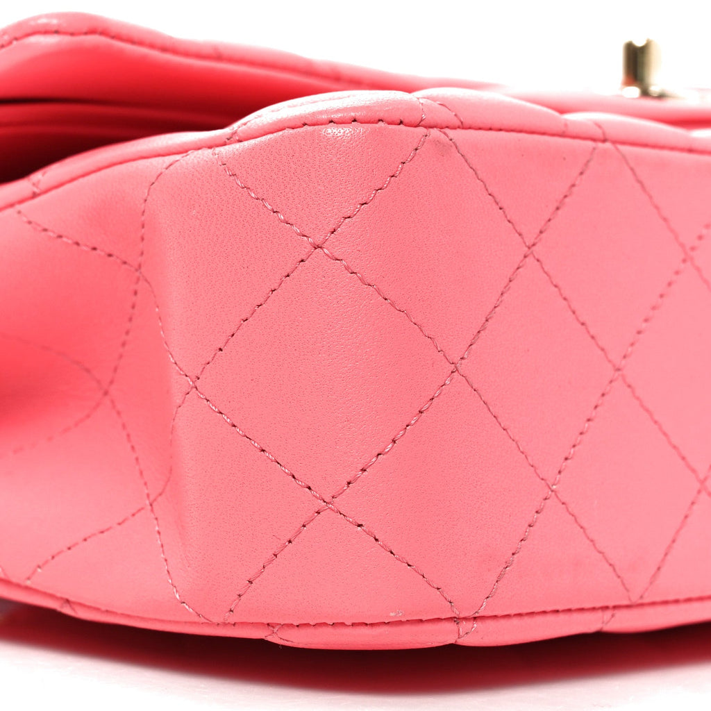 Chanel Lambskin Quilted Medium Double Flap Pink