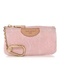 Louis Vuitton Monogram Denim Key Pouch Washed Pink