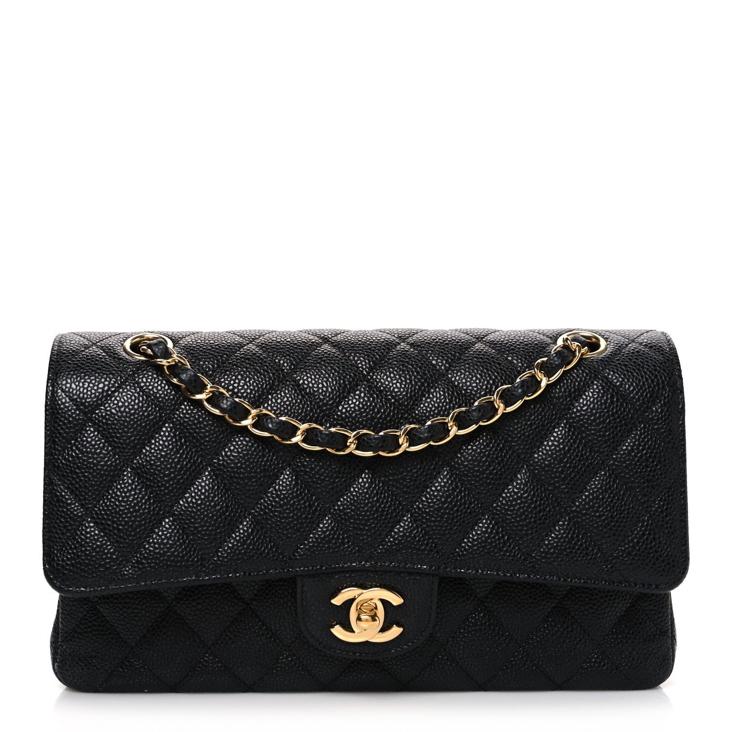 Chanel Caviar Quilted Medium Double Flap Black