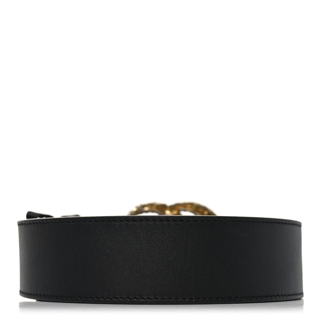 Gucci Moon Calfskin Scales Double G 40mm Belt 95 38 Black