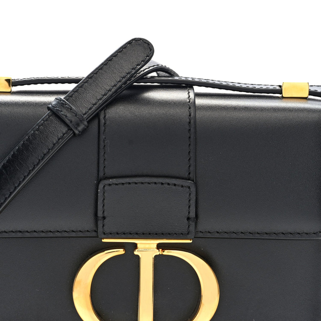 Christian Dior Smooth Calfskin Micro 30 Montaigne Flap Bag Black