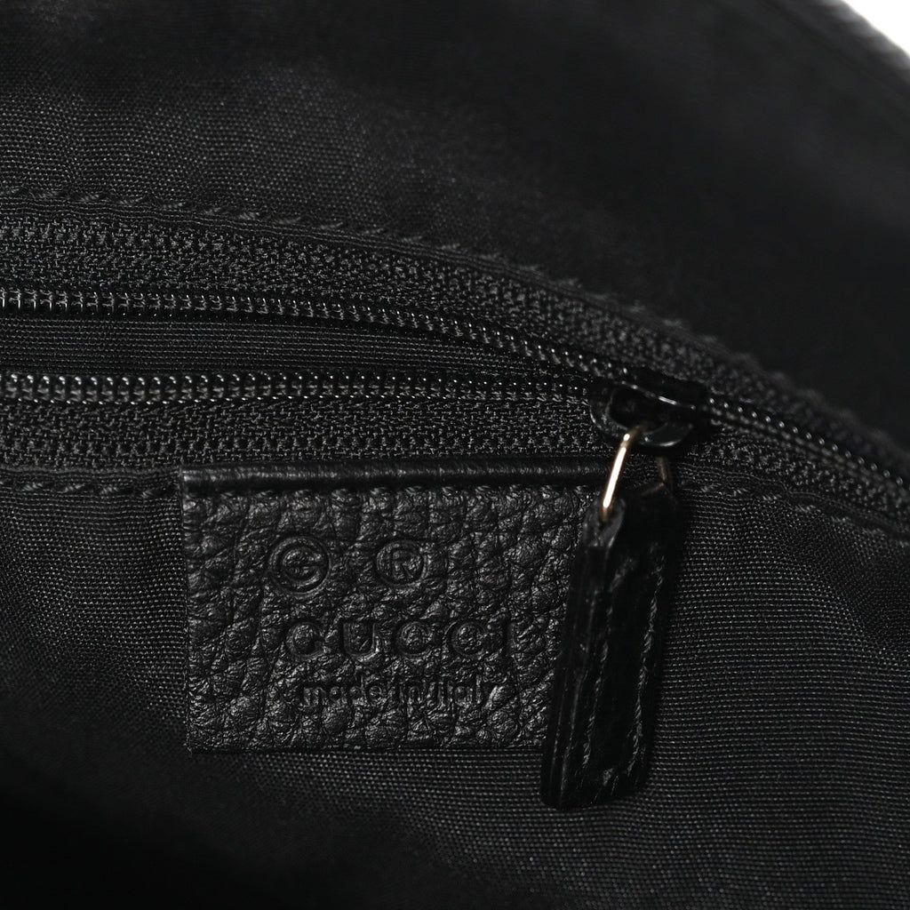 Gucci Guccissima Suede Crossbody Bag Black
