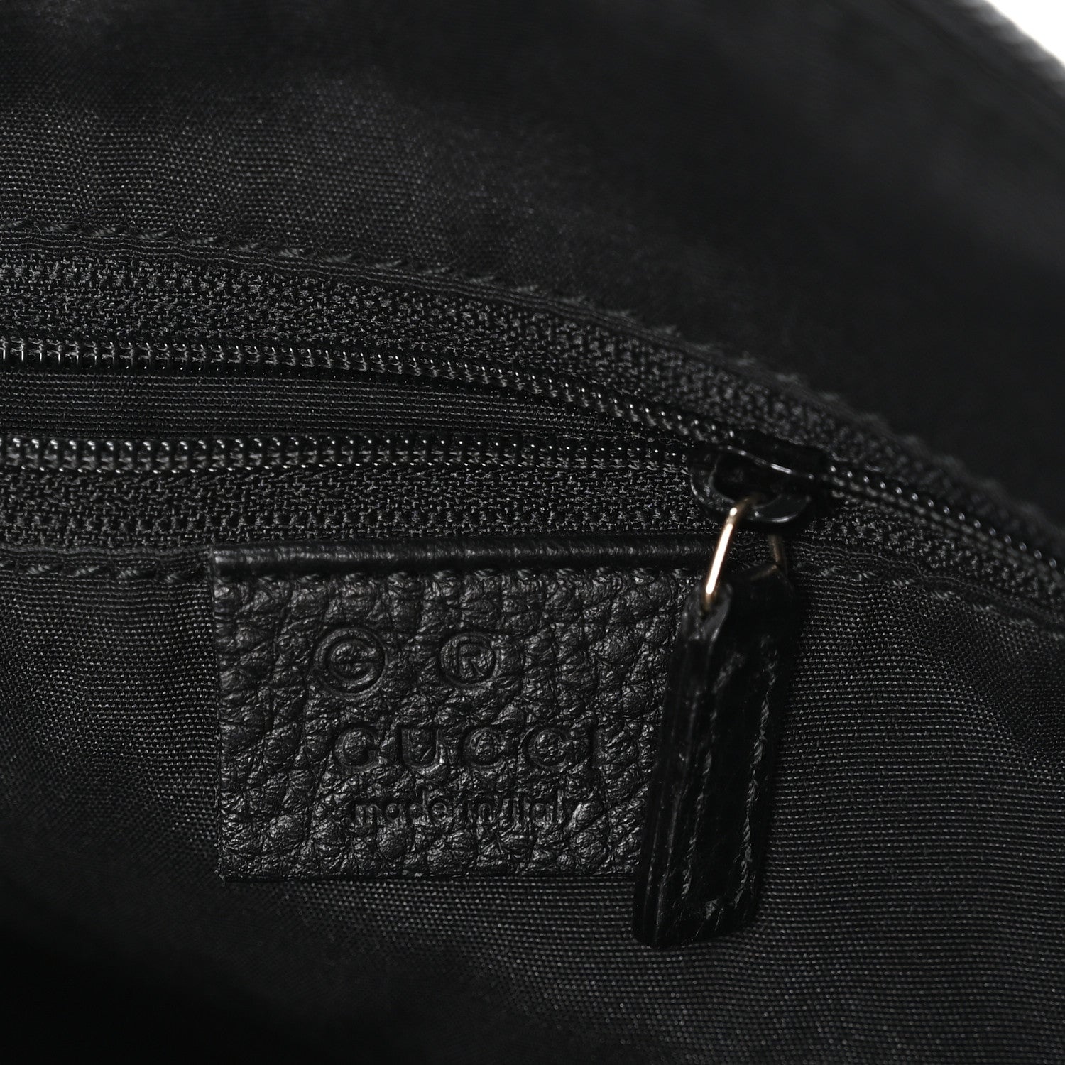 Gucci Guccissima Suede Crossbody Bag Black
