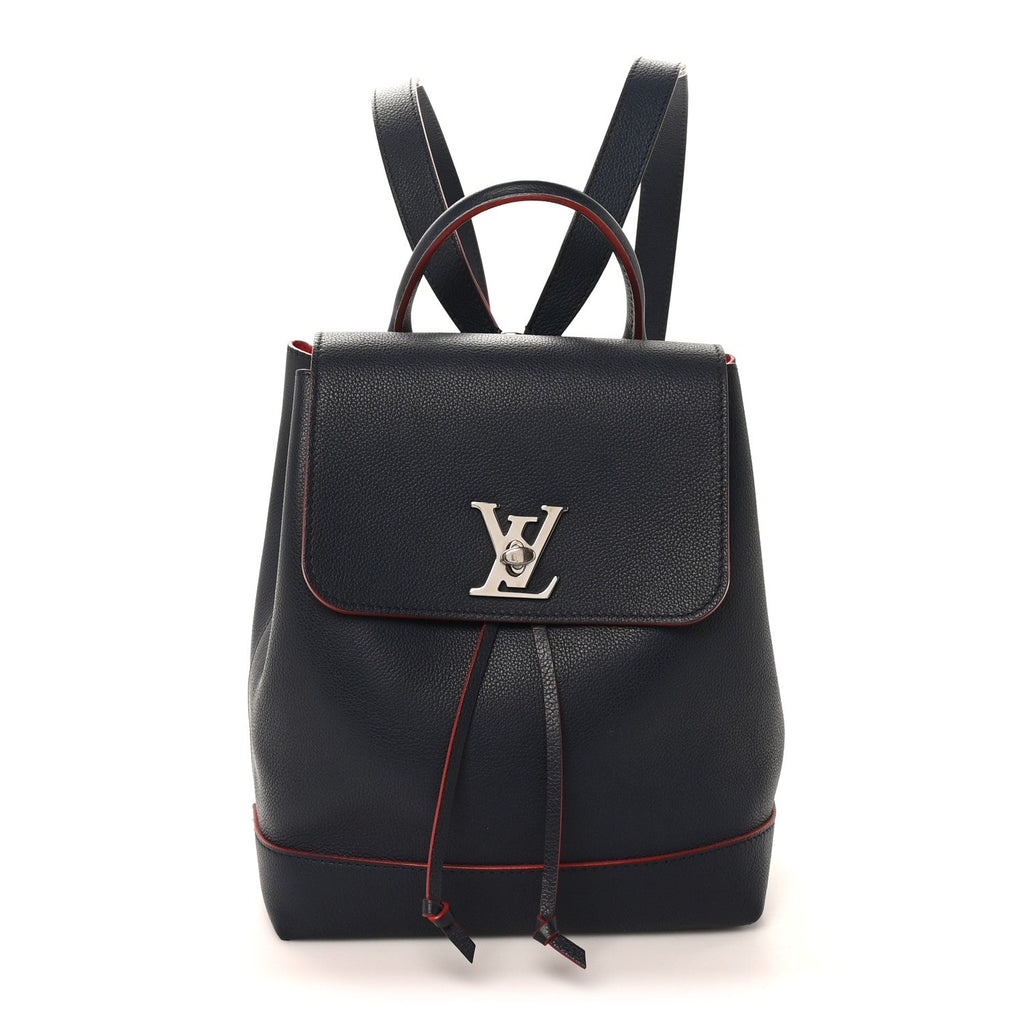 Louis Vuitton Soft Calfskin Lockme Backpack Marine Rouge