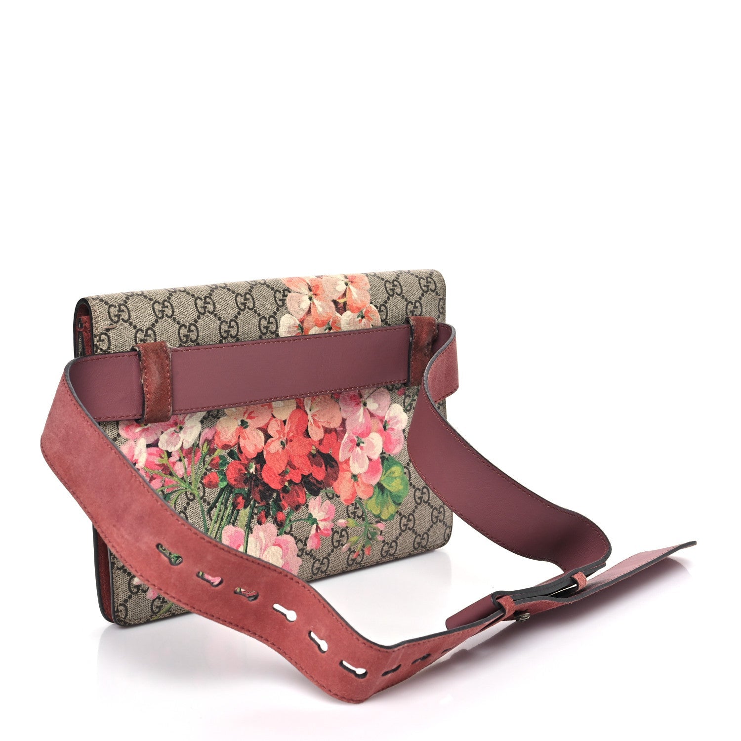 Gucci GG Supreme Monogram Blooms Dionysus Belt Bag Beige Multicolor Dry Rose