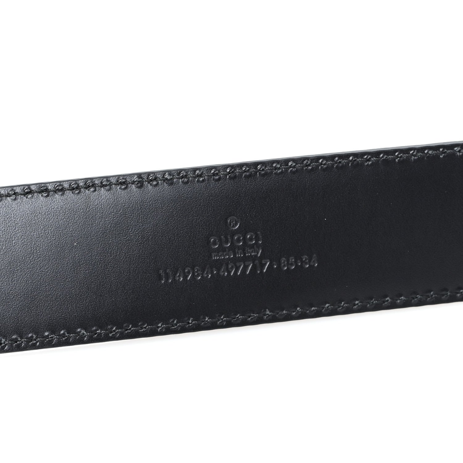 Gucci Guccissima Interlocking G Belt 85 34 Black