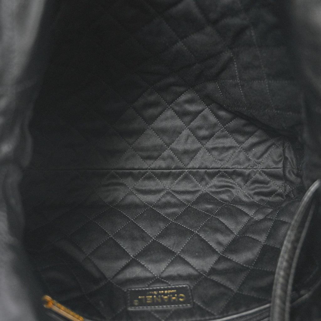 Chanel Shiny Calfskin Quilted Small Chanel 22 Black