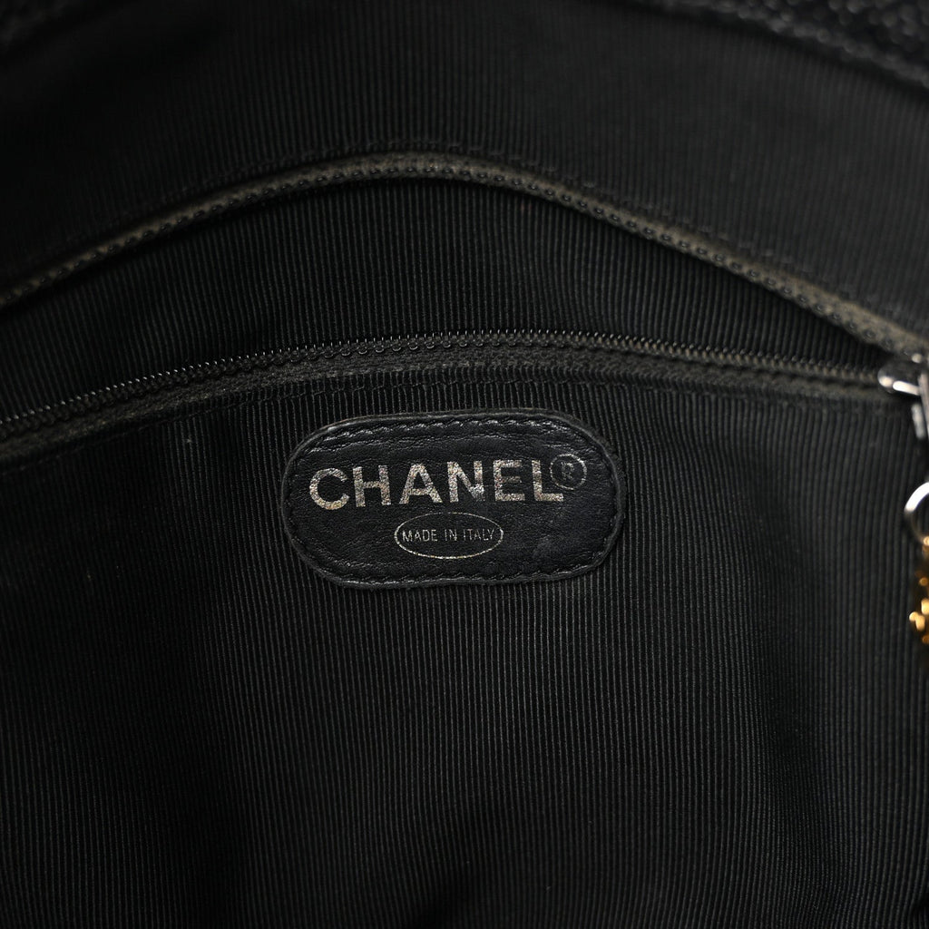 Chanel Caviar Triple CC Shoulder Bag Black