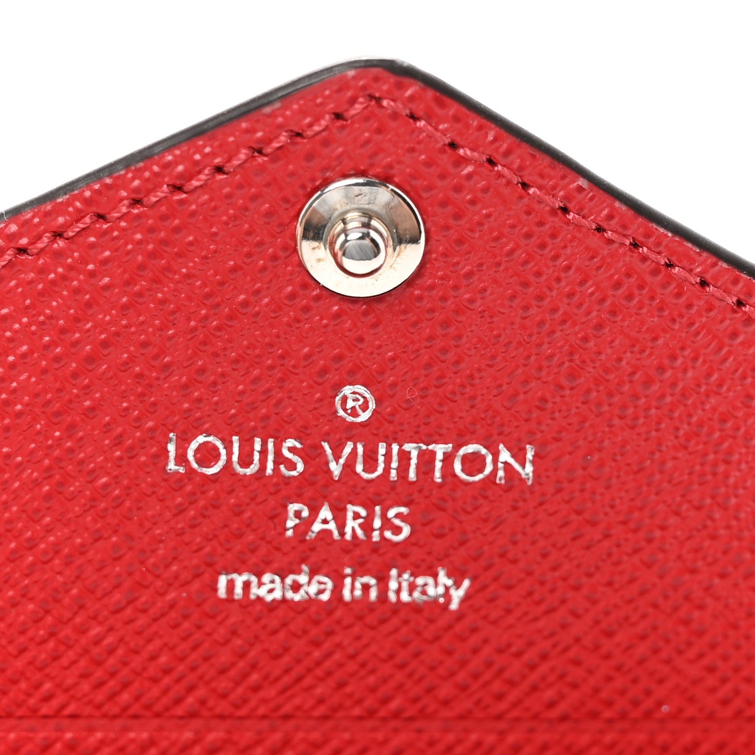 Louis Vuitton Monogram LV Colormania Kirigami Card Holder Sari Red