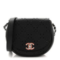 Chanel Caviar Perforated Messenger Bag Black