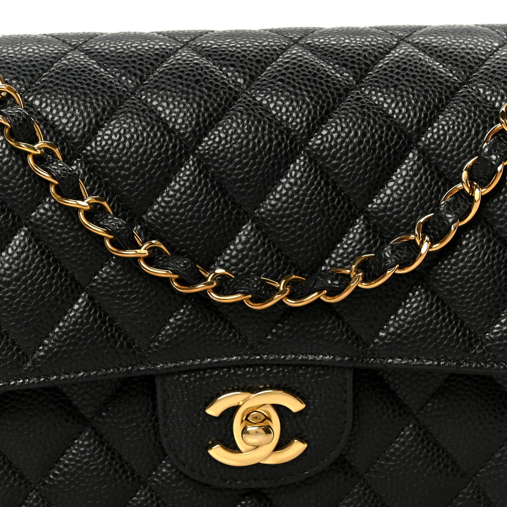 Chanel Caviar Quilted Medium Double Flap Black
