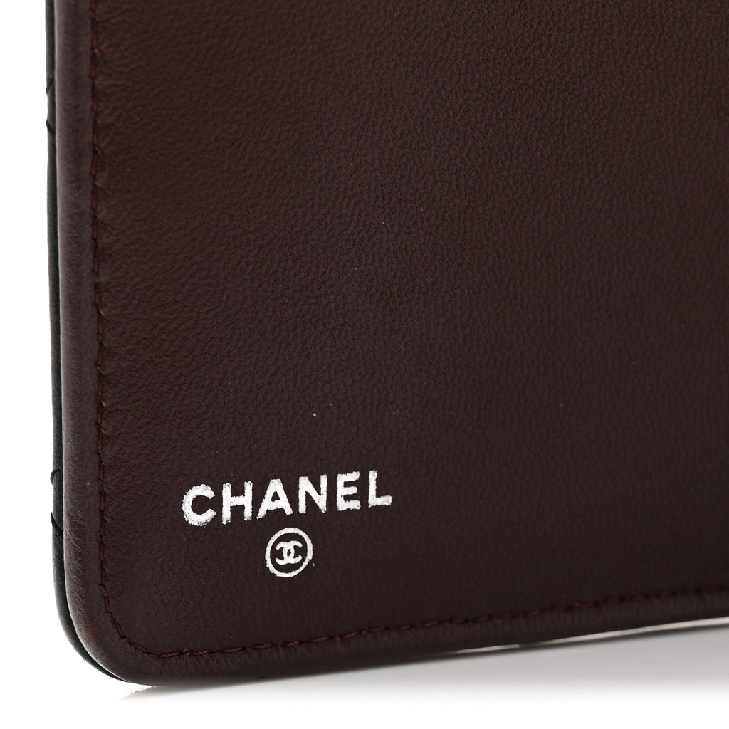 Lambskin Quilted Large Agenda Cover Black