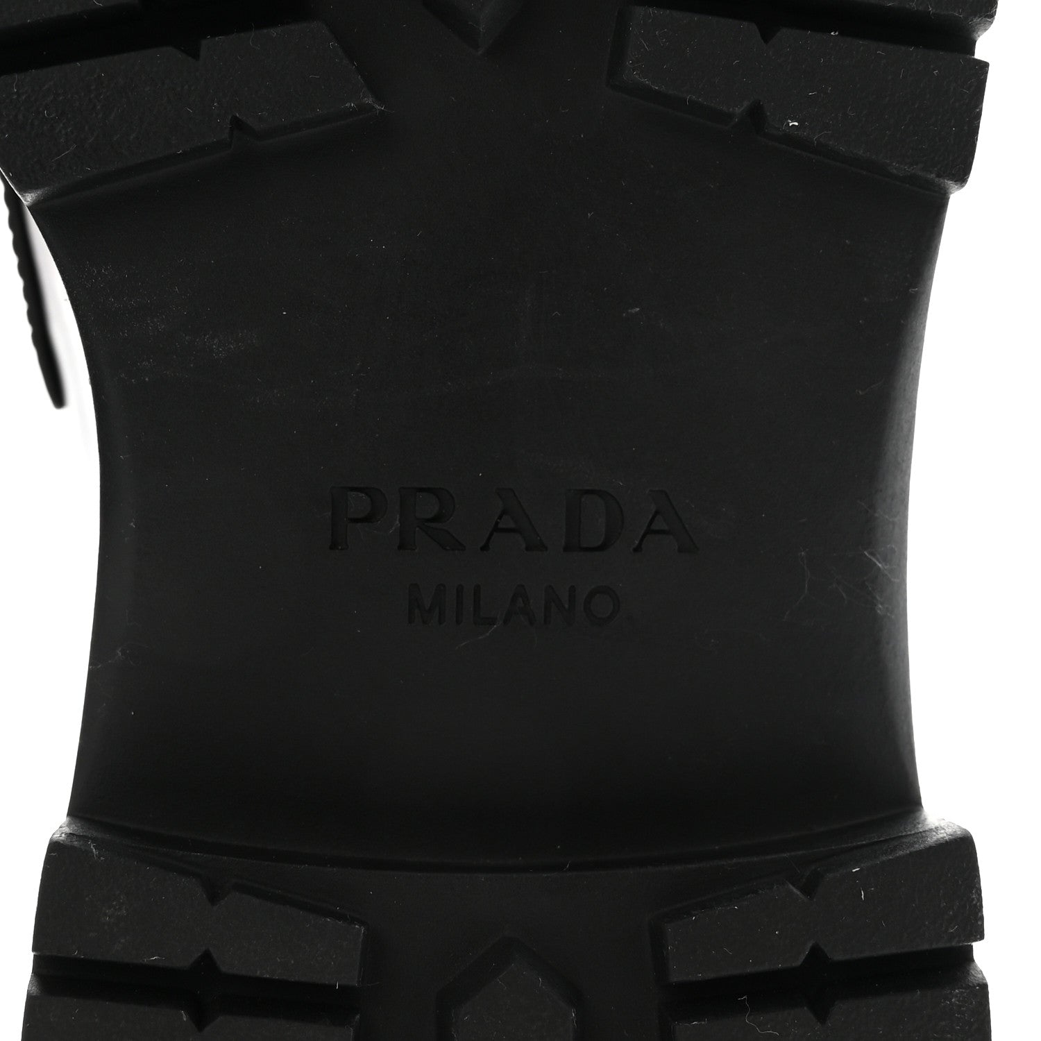 Prada Metal Triangle Logo Double Chocolate Loafers 38 Black