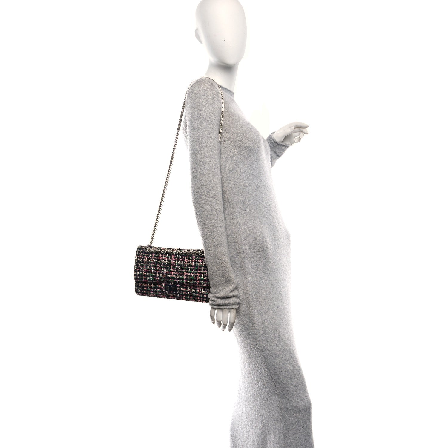 Chanel Tweed Resin 2.55 Reissue 225 Flap Pink