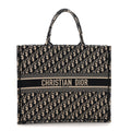 Christian Dior Oblique Large Book Tote Blue Multicolor
