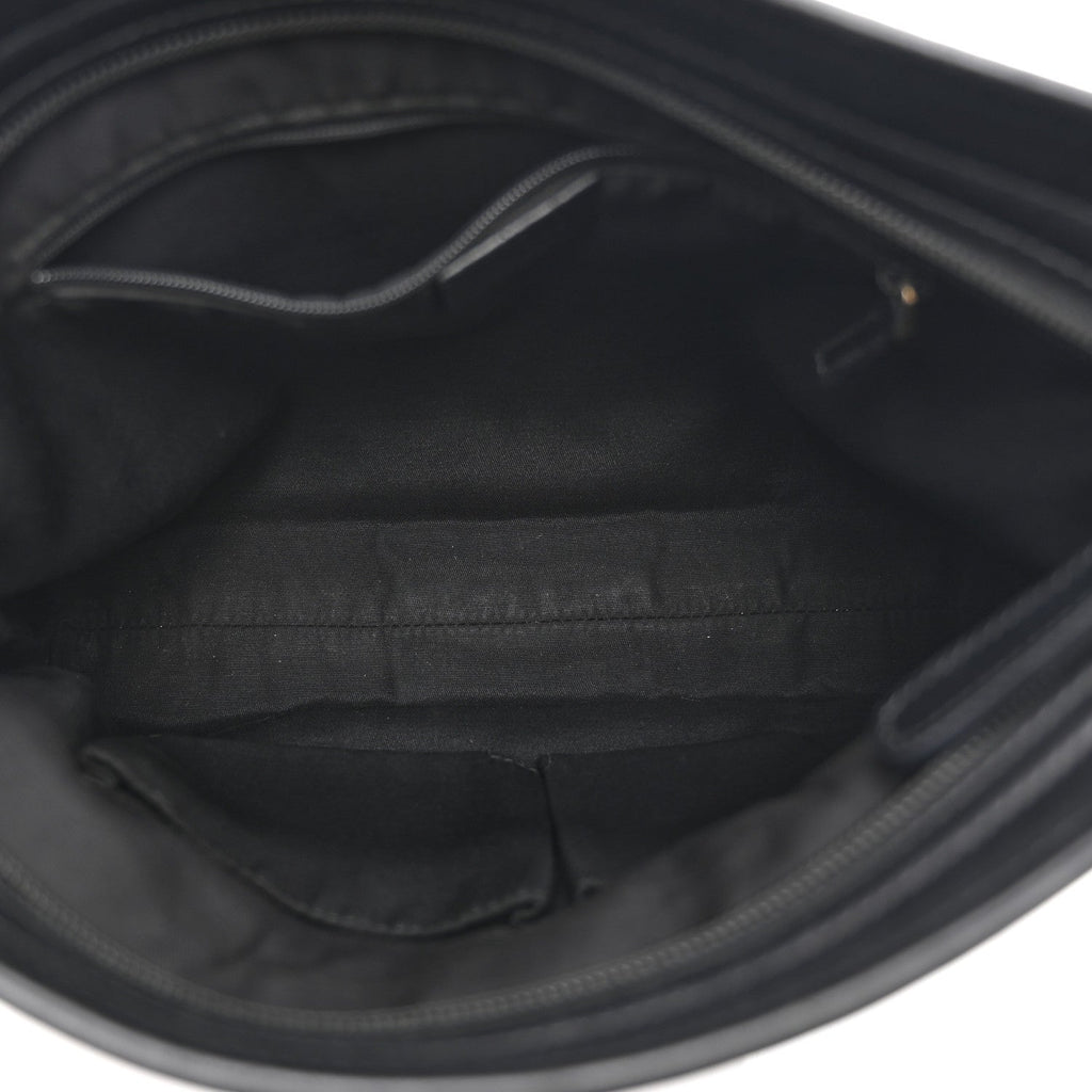 Gucci GG Monogram Web Flat Messenger Bag Black