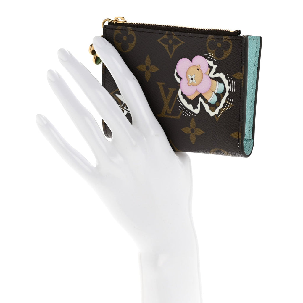 Louis Vuitton Monogram Snow Show Lisa Wallet Azur Frost