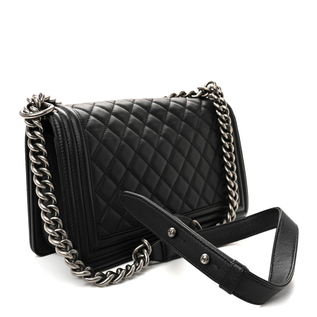 Chanel Calfskin Quilted Medium Boy Flap Black