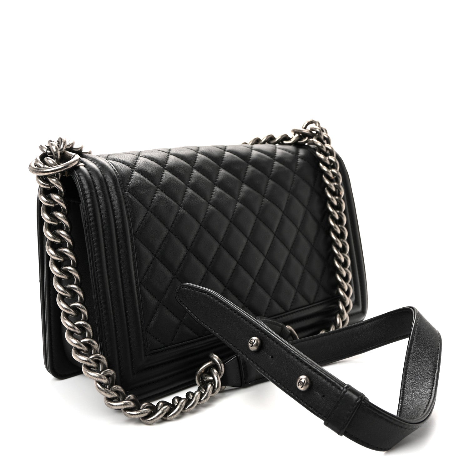 Chanel Calfskin Quilted Medium Boy Flap Black