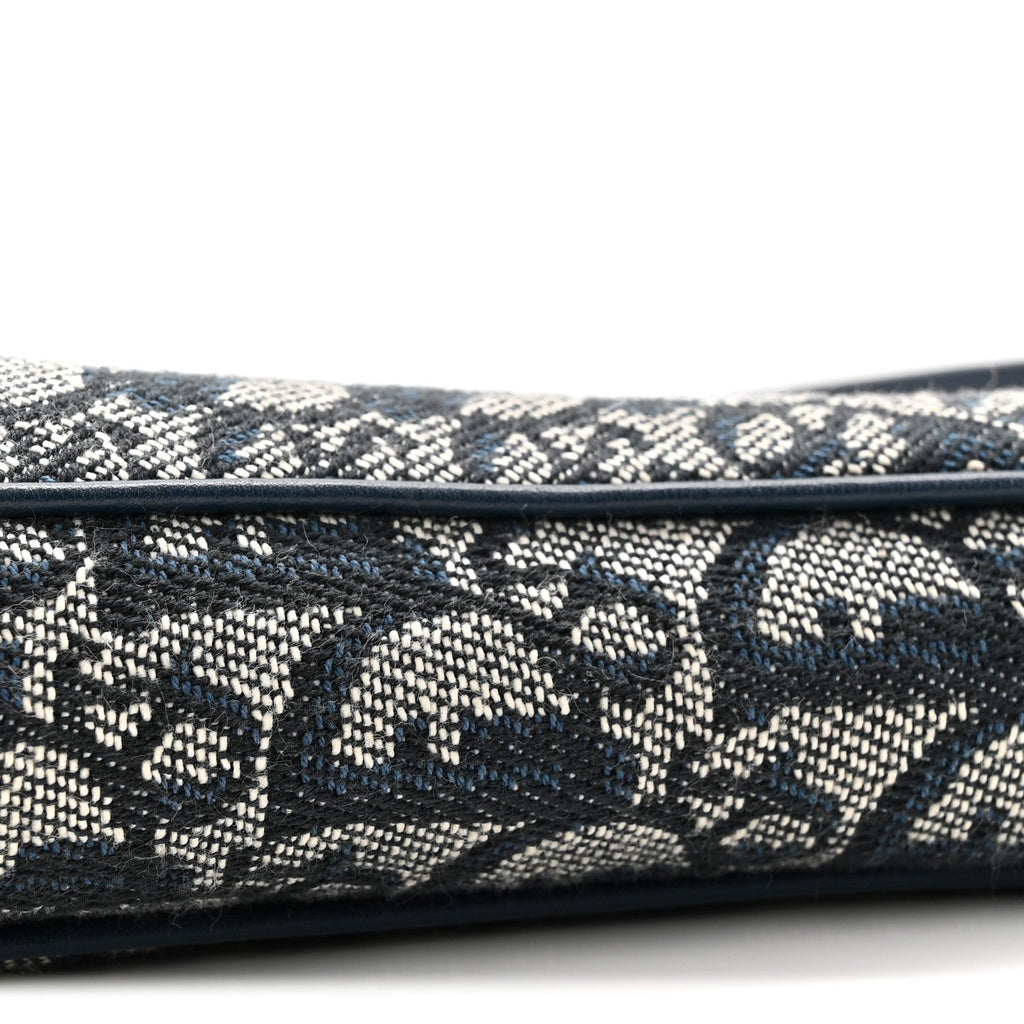 Christian Dior Monogram Mini Saddle Pochette Navy